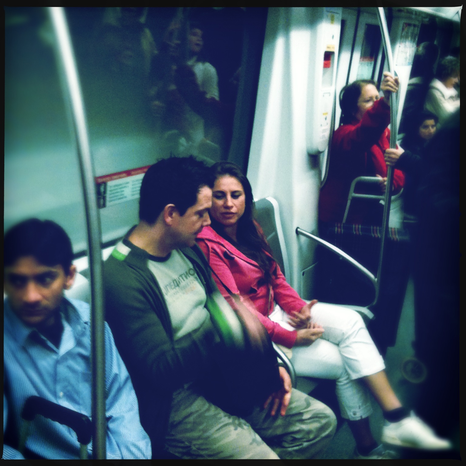 In de metro, richting Park Güell